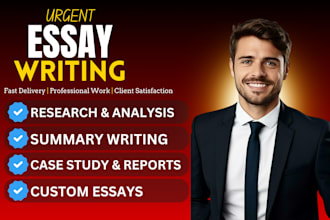 do urgent essay writing as an essay writer expert