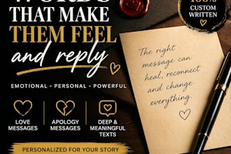 write a message that makes them feel and reply