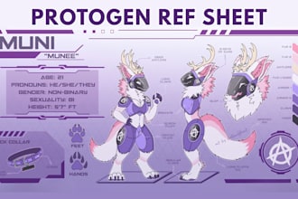 draw sfw nsfw furry protogen ref sheet antro feral sheet furry telegram stickers