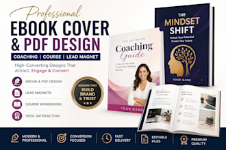 design coaching ebook cover, course creator PDF, lead magnet layout design