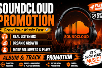soundcloud music promotion, album track promotion to gain more followers