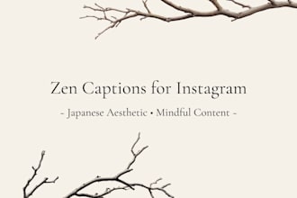 write authentic japanese zen and minimalist instagram captions for your brand