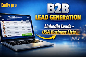 do b2b lead generation, linkedin leads, business leads list building usa