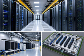 create photorealistic 3d data center models and renderings