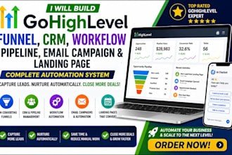 do gohighlevel funnel CRM workflow pipeline ghl email campaign ghl landing page