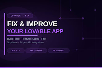 fix bugs and improve your lovable app or website