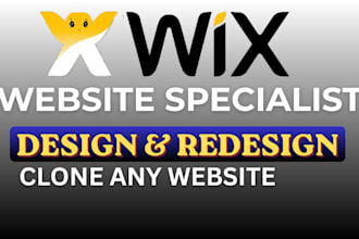 design or clone any website into wix website