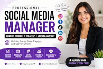 be your social media marketng manager content creator strategy virtual asistant