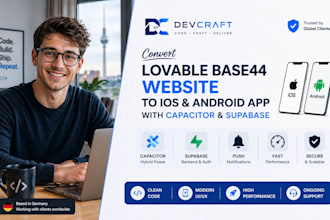 convert lovable base44 website to ios and android app with capacitor supabase