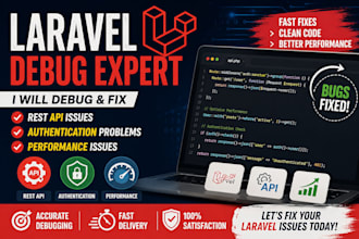 debug laravel rest API, auth and performance issues