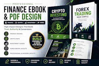 design finance ebook, crypto PDF, investment guide, forex ebook layout