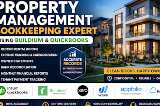 do property management bookkeeping using buildium and quickbooks and appfolio