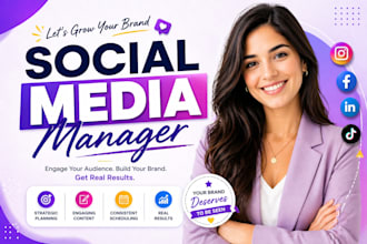 social media manager content creator monthly social media management