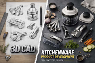 design  choppers slicers measuring spoons 3d cad prototype product development