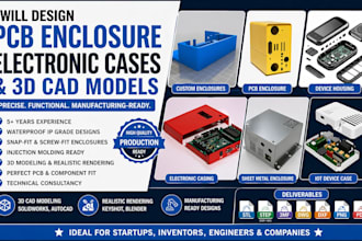 design pcb enclosure, pcb casing and sheet metal enclosure ready for 3d printing