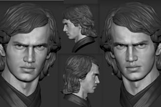 sculpt realistic 3d head models in zbrush for 3d printing face likeness bust stl