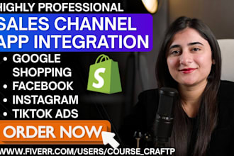 setup shopify sales channel google shopping, facebook, instagram and tiktok ads