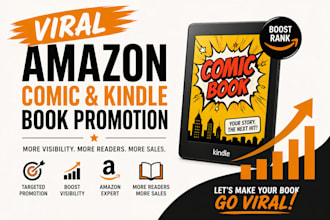 viral amazon book promotion, comic, kindle book marketing