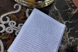 write neat and cursive handwritten notes and assignments