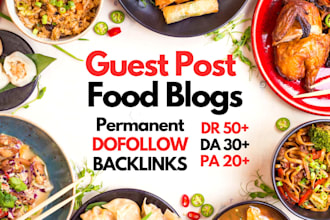 do food receipies guest posting with real traffic sites