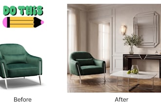 create ai furniture images for beautiful interior