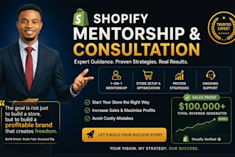 be your shopify dropshipping mentor, manager, coach