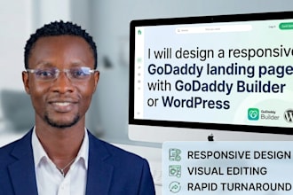 design a better godaddy landing page with godaddy builder