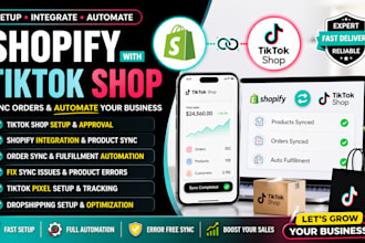 integrate tiktok shop with shopify, sync orders automate fulfillment, fix sync