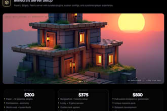 create a minecraft server plug and play