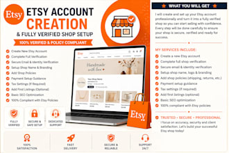 create a fully verified etsy seller account
