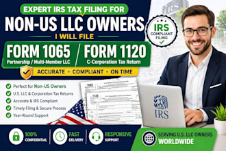 file irs tax returns for non US llc form 1065 and 1120