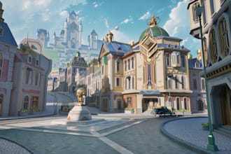 do stylized low poly unreal engine5 isometric roblox maps 3d game environment