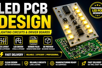 led pcb design, lighting circuits and driver boards for clean output