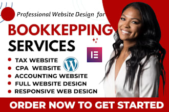 build modern bookkeeping website accounting finance tax website CPA website
