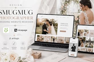 design smugmug photographer wedding website redesign nicepage artlogic
