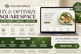 fix squarespace nutritionist therapy dietitian health and wellness website