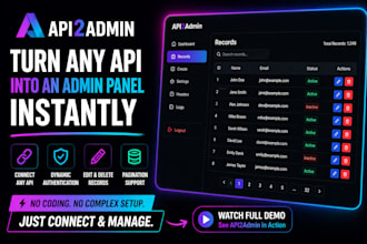 turn your API into an admin panel
