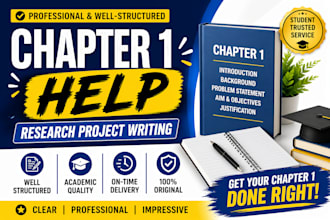 assist with chapter 1 research writing and structure