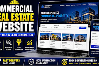 develop commercial real estate website with lead generation