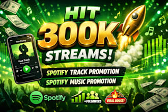 do hit 300k spotify streamers, spotify track promotion, spotify music promotion