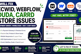 ewicd webflow check fix payment error mobile duda carrd seo cart issue store fix
