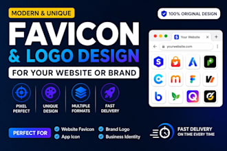 design modern website favicon with all sizes fast