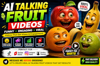 create viral ai talking fruit videos,funny fruit,ai talking tools food character