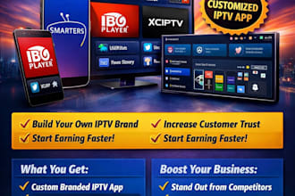 white label, rebrand iptv app smarter iptv ibo player xciptv for android devices