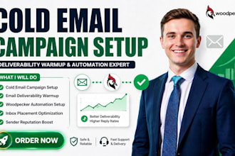 setup woodpecker cold email campaign deliverability warmup automation