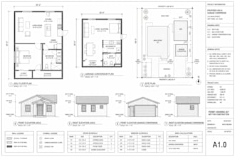design permit drawings, adu plans, garage conversion and mep drawings