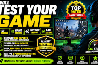 test your game UI testing game testing unity game testing lag testing
