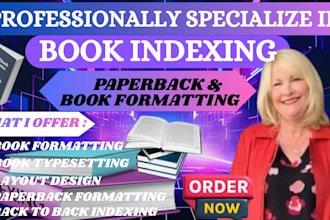 do comprehensive back of your book indexing on ms word