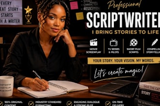 do screenplay writing, movie script writing, screenwriting, feature film script