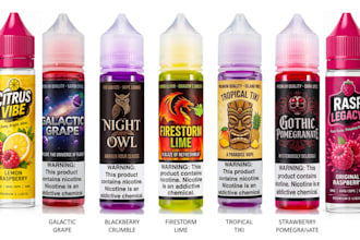 design label packaging for e liquid and vape products